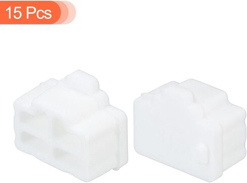 MECCANIXITY 15pcs RJ45 Port Duct Covers Caps Silicone Plugs Protector for Laptop PC Ethernet RJ45 Female Plug, Red in Saudi Arabia