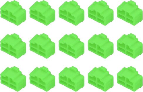 MECCANIXITY 15pcs RJ45 Port Duct Covers Caps Silicone Plugs Protector for Laptop PC Ethernet RJ45 Female Plug, Red in Saudi Arabia