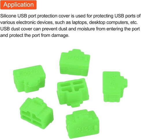 MECCANIXITY 15pcs RJ45 Port Duct Covers Caps Silicone Plugs Protector for Laptop PC Ethernet RJ45 Female Plug, Red in Saudi Arabia