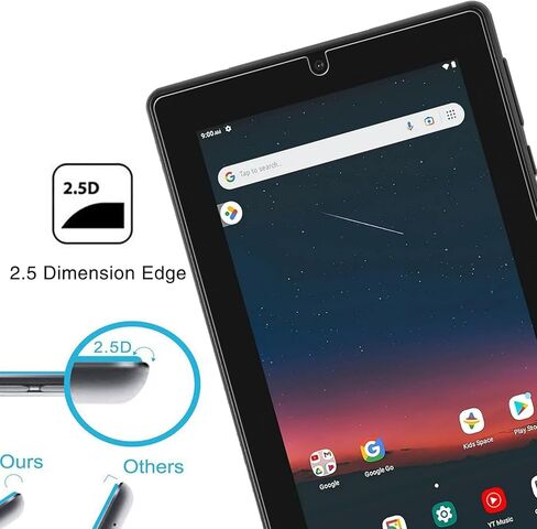 [2 Pack Screen Protector for Onn 7 inch Kids Tablet (2022, 3rd Gen，Model: 100071481),[Scratch Resistant] [Bubble Free] Tempered Glass Screen Film in Kuwait