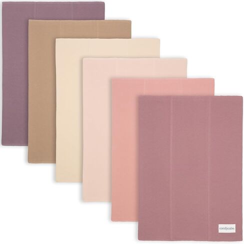 مرايل أطفال من الموسلين وأقمشة التجشؤ من كومفي كابز، 6 قطع مجمعة in Kuwait