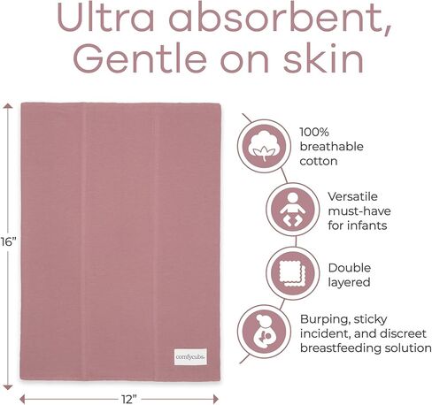 مرايل أطفال من الموسلين وأقمشة التجشؤ من كومفي كابز، 6 قطع مجمعة in Kuwait