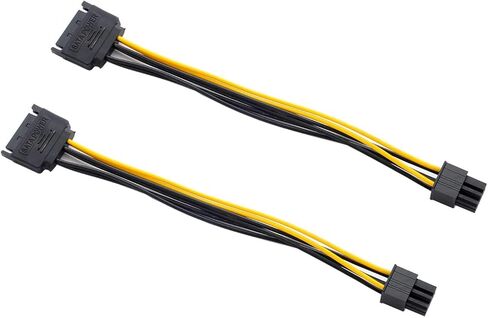 15Pin SATA to 6 Pin PCI-Express Video Card Power Adapter Cable, Cable Length 20cm/8inch in Saudi Arabia