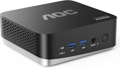 كمبيوتر صغير AOC AM16، كمبيوتر صغير AMD Ryzen 7 5700U يعمل بنظام Windows 11 (8 Core 16 Thread، حتى 4.3 جيجا هرتز) 32 جيجا DDR4 512 جيجا بايت NVMe SSD كمبيوتر صغير | شاشة عرض ثلاثية بدقة 4K/BT5.2/Wi-Fi 6 in Kuwait