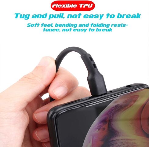 كابل لايتنينج ملفوف، كابل شاحن iPhone 3.FT للسيارة، سلك لايتنينج بطول 3 أقدام متوافق مع iPhone14/13/12/11 Pro Max/XS MAX/XR/XS/X/8/7/Plus/6S iPad/iPod - عبوتان in Kuwait