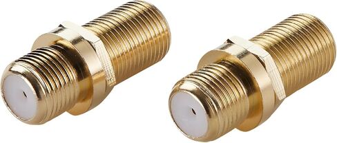 Rocketfish Coaxial Cable Couplers - Gold Coaxial Cable Connectors - Flexible Cable Couplers for High-Speed Use & Quality Signal Transfer Support - Corrosion Resistant Coaxial Couplers (Pack of 2) in Kuwait