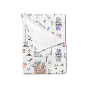 Spring Garden Planting Baby Blankets for Boy Girl Gardening Swaddle Blanket Boho Flowers Leaves Soft Receiving Blanket Newborn Nursery Toddler Bedding Crib Blanket Daycare Playmat Baby Shower 30x40