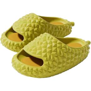 Caistre Funny Fruit House Slipper for Women Men Comfortable Quick Drying Durian Shower Sandals Slippers Non-Slip Bathroom Slippers