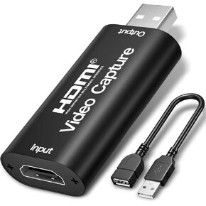 4K HDMI Video Capture Card USB 2.0 1080P for Streaming, Live broadcast, Video Conferencing, Teaching and Gaming, with extension cord