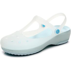 Women's Classic Transparent Solid color Clogs Comfortable, Soft, and Non Slip Jelly Beach Sandals Outdoor Leisure Water Slippers