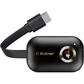 SmartSee HDMI Wireless Display Receiver WiFi 4K 1080P Mobile Screen Cast Mirroring Adapter Dongle for iPhone Mac iOS Android to TV Projector Support Miracast Airplay DLNA No Switching (2.4G)