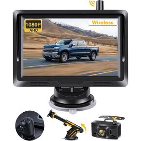 【Stable Signal】Wireless Backup Camera with 5" Monitor, AHD 1080P Back Up Camera Systems, Backup Camera for Truck Super Night Vision DIY Guide Lines IP69 Waterproof Back up Camera for Cars SUV Trailer