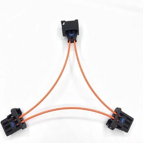 Premium Automotive Fiber Optic One-to-Two Conversion Cable – Parallel Male-Female Converters for Volkswagen, Audi, BMW Mainframes (1 Female Connector and 2 Male Connectors)