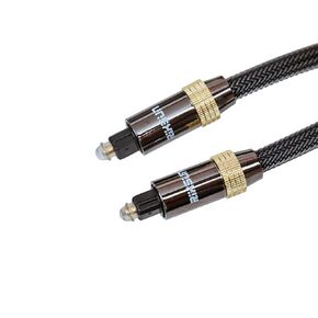 Optical Audio Cable, Fiber Optic Audio Cable 15ft/4.5m with Aluminum Case, Nylon Braided Cord, Gold plated, Toslink Digital Cable for Home Theater, Sound Bar, TV, DVD, Xbox, PS4, etc.