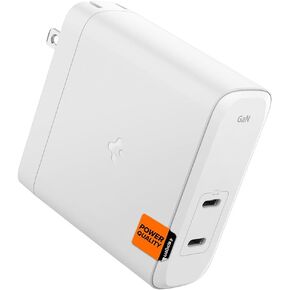 Spigen GaN III 1402 PD3.1 140W 100W 2 Ports Foldable Dual USB C Laptop Wall Charger for MacBook Pro 16 14 13 Vision Pro M3 M2 Max Air Galaxy Book Dell iPad PPS Type C Super Fast Charging Power Adapter