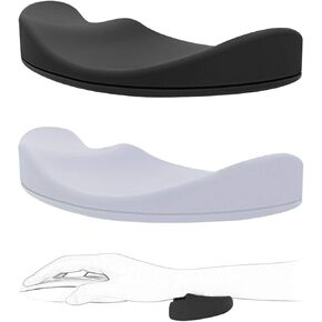 Mouse Wrist Rest, Gliding Smooth Palm Rest Pad, Silicone Uneven Surface Mouse Wrist Rest Support Pad, Pain Relief Wrist Pad for Gaming, Working (2 Pack, Black & Gray)