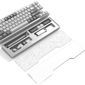 Acrylic Gaming Keyboard Wrist Rest Pad,CNC Process Clear Wrist Rest for Computer Keyboard,Office,PC Gaming,Laptop,Mac,Comfortable,Lightweight,Ergonomic-2 in 1 Red