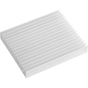 uxcell Large Aluminum Heatsink 4.7 x 3.9 x 0.7 Inch Heat Sink Silver Tone Cooler Cooling 16 Fins for IC Module, Amplifier Transistor, LED, PCB