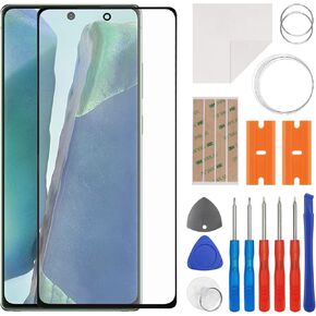 Front Screen Glass Outer Panel Lens Replacement +OCA Compatible with Samsung Galaxy Note20 Note 20 SM-N980 & Note20 Note 20 5G SM-N981 (No LCD Screen and Touch Digitizer) with Repair Kit