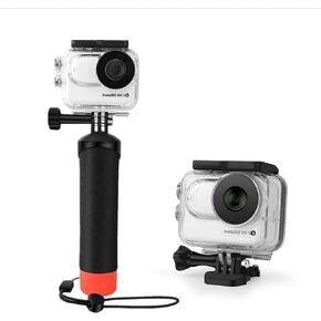 Waterproof Case&Floating Hand Grip Compatible with Insta360 GO 3S, Protective Underwater Dive Housing Shell with Bracket Accessories for Insta360 GO 3S