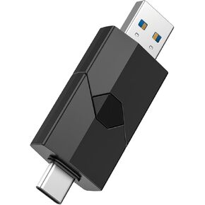 RAOYI 64GB USB C Flash Drive 2 in 1 Type C + USB 3.0 Flash Drive Dual OTG Retractable Type-C Thumb Drive Portable USB-C Memory Stick for iPhone 15 iPad Pro Android Smartphone Tablet PC (Black)