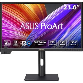 ASUS ProArt Display 24" 4K 12G-SDI HLG Professional Monitor (PA24US) - IPS, UHD (3840 x 2160), 99% Adobe RGB, 95% DCI-P3, ΔE < 1, USB-C, Built-in Motorized Colorimeter, Calman Ready, 3 year warranty