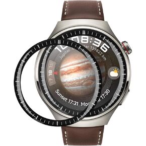 kwmobile Protective Film Compatible with Huawei Watch 4 Pro Screen Protector - 2X Smart Watch Protector Anti-Fingerprint