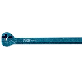 Ty-Rap TY528M-NDT Cable Tie, 50 lb. 14" Bright Blue Nylon 6.6 Compound, Detectable Tie with Stainless Steel Locking Device (Pack of 100)