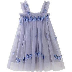 ABAFIP Toddler Baby Girl Tulle Tutu Dress Sleeveless Polka Dot Floral First Birthday Party Princess Outfits
