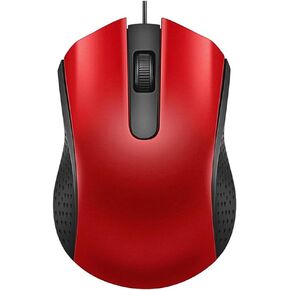2 Pack Wired Mouse, Ergonomic Computer Mouse,USB Wired Computer Mouse for Right or Left Hand, with Durable Clicks for PC, Computer, Laptop, Desktop, Chromebook, Notebook, Mac (Black)
