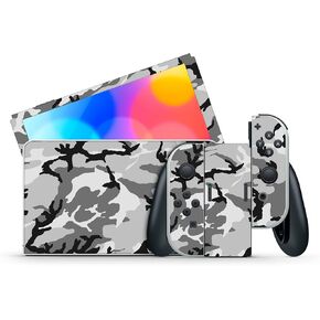 GamesMonkey® - غلاف متوافق مع Nintendo Switch - OLED Classic - غطاء لاصق غير لامع من الفينيل HD غير لامع - غطاء حماية لاصق (OLED، D038 - Joker)