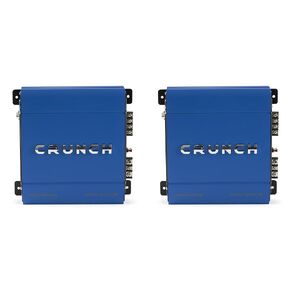 Crunch PowerDriveX 1000 Watt 2 Channel Exclusive Blue A/B Car Amplifier (2 Pack)
