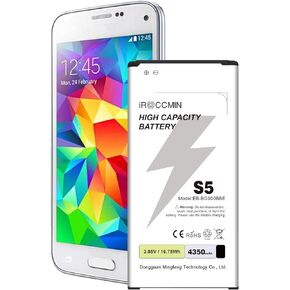 بطارية جالاكسي S5، بطارية بديلة عالية السعة 4350 مللي أمبير في الساعة لهاتف سامسونج جالاكسي S5 G900A G900P G900V G900T G900F G900H G900R4 I9600، EB-BG900BBE in Kuwait