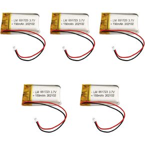 5PCS Li-Po 3.7V 150mAh Lithium Battery Compatible with Syma S107 S107G Helicopter S107G Battery