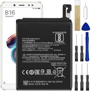 WUHAO Replacement Battery BN45 for Xiaomi Redmi Note 5/Note 5 Pro/Note 5 M1803E7SG Battery with Adhesive Tape Tool Repair Kit