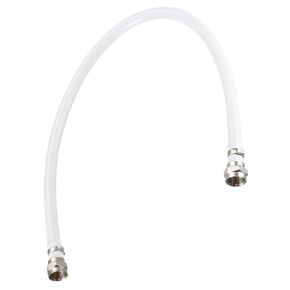 RG6 Coaxial Cables F Male to F Male, [for TV Cable Extension] - 2Feet / 75 Ohm/White / 1Pcs