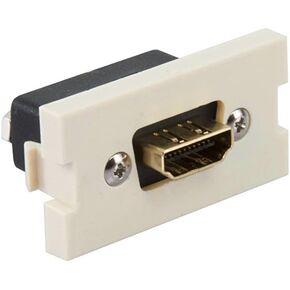 Leviton 41290-HDI 1 Unit High Multimedia Outlet System HDMI Feedthrough, Ivory