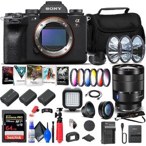 Sony Alpha a7R IIIA Mirrorless Digital Camera (Body) (ILCE7RM3A/B) + Sony FE 24-70mm f/4 Lens + 64GB Card + Corel Photo Software + Case + 2 x NP-FZ100 Compatible Battery + More (Renewed)