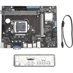 LGA 1151 Motherboard, H110 Computer Motherboard for Desktop PC, LGA 1151 for Intel 6 and 9 Series CPU, 1 x RTL8111H, Gigabit Network Port, 2 x USB 2.0, 2 x USB 3.0