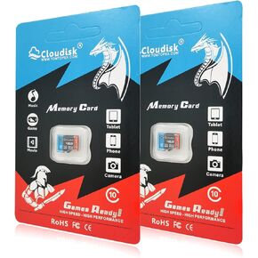 Pack of 2 Micro SD Card 4GB U1 Class 10 Micro SDHC Memory Card Optimized for Gaming, Cell Phone, Camera, Tablets and Drones (4GB)