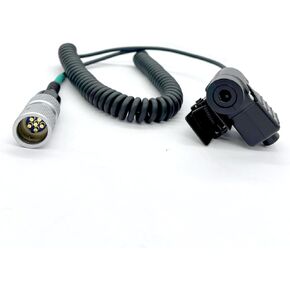 U94 PTT Adapter with U-329/U MIL-C-55116 6-Pin Walkie Talkie Connector for AN/PRC-148 & AN/PRC-152 Two way Radio Push to Talk System Connect TP-120 U-174 U-93 Military Headset NATO-US Wiring
