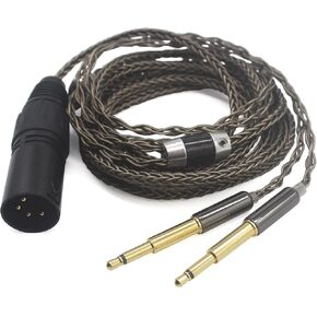 Youkamoo 4 دبوس XLR متوازن 8 النواة الفضة مطلي مضفر استبدال ترقية كابل ل Meze 99 الكلاسيكية in Kuwait