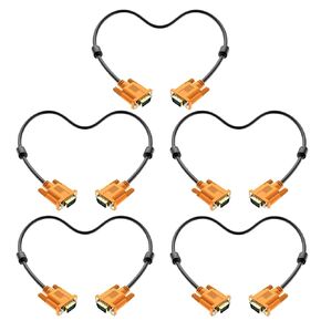 VGA to VGA Cable, 5 pack Male to Male Computer Monitor VGA Cord 1080P Full HD for PC Laptop Projector (1.6 feet)