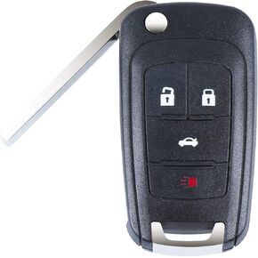 1 Pack Car Key Fob Keyless Entry Remote Flip fits 2010-2017 Chevy Equinox, Sonic Malibu Camaro Cruze 2010-2016 Buick Lacrosse Regal Verano (OHT01060512)