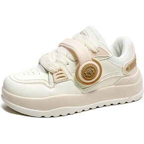 Women’s Faux Leather Fashion Sneakers Lightweight Breathable Height Increasing Platform Chunky Unisex Casual Walking Tennis Running Shoes