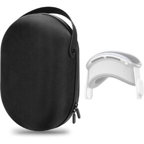 Geekria Shield Hard Carrying Case Compatible with Appl Vision Pro, Portable Bag Protect Accessories and VR Device, Drop and Scratch Proof Compact Travel Case for Vision Pro (Black)