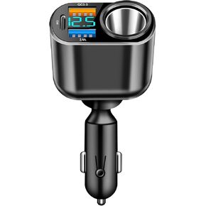 USB C Car Charger, Cigarette Lighter Splitter Adapter,PD 30W & QC3.0 Type C Car Charger,12V/24V Dual USB Type C PD Fast Car Charger Adapter Compatible with Mobile Phone,Samsung,GPS