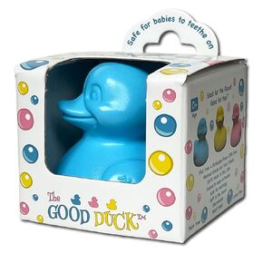 The Good Duck - BPA & PVC Free Rubber Duckie Baby Bath Toy Teether - Yellow