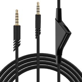 Sqrmekoko 2.0M Replacement Astro A10 Audio Cable with Volume Control Function Compatible with Logitech Astro Astro A10 A30 A40 A40TR A50 Gaming Headphones (Red)