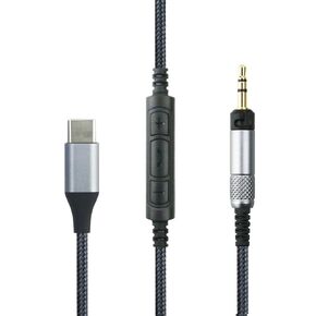 ABLET USB C to 2.5mm Audio Cable Compatible with Audio Technica ATH-M60X ATH-M50x ATH-M40x ATH-M70x Headphone, Remote Volume Mic Compatible with iPhone 15/iPad for Samsung for Oneplus Android Phone
